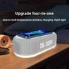 Настольные часы Будильник Беспроводная зарядка Ночник Настольная лампа Термометр Мобильный телефон Беспроводное зарядное устройство три в одном