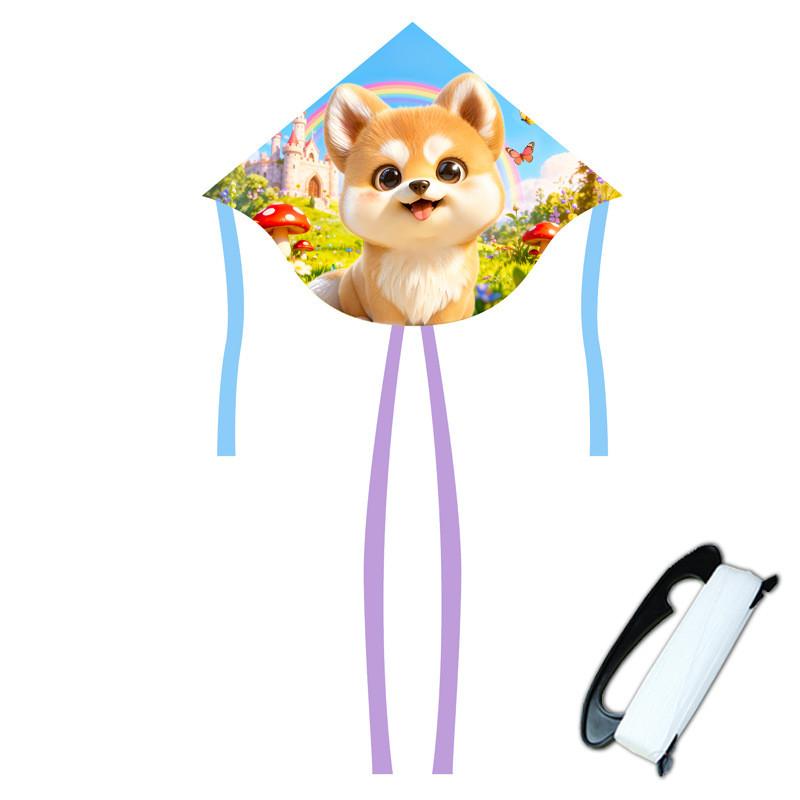 Animal Kite Dog 3d Polyester Triangle Flying Toy For Outdoor Recreation