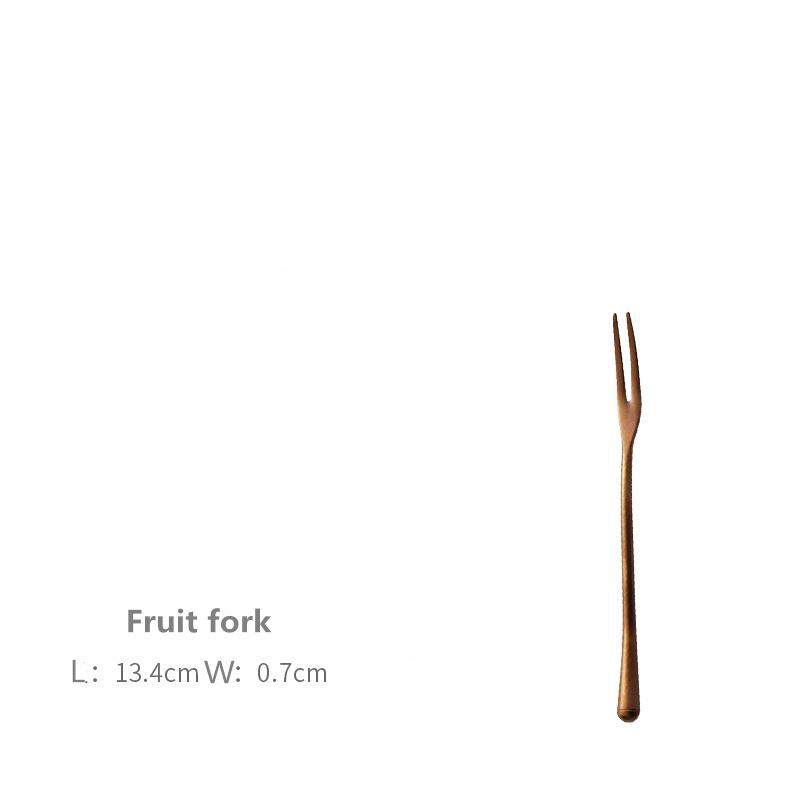 Столовая посуда в японском стиле Old Western, нож для стейка в стиле ретро, вилка-ложка, ложка для размешивания кофе, розовое золото, нержавеющая сталь 304