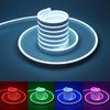 Светодиодная неоновая лента 16,4 фута/5 м 12 В силиконовая для помещений и улицы 600 светодиодов водонепроницаемая гибкая для бара дома ТВ кухни спальни свадьбы