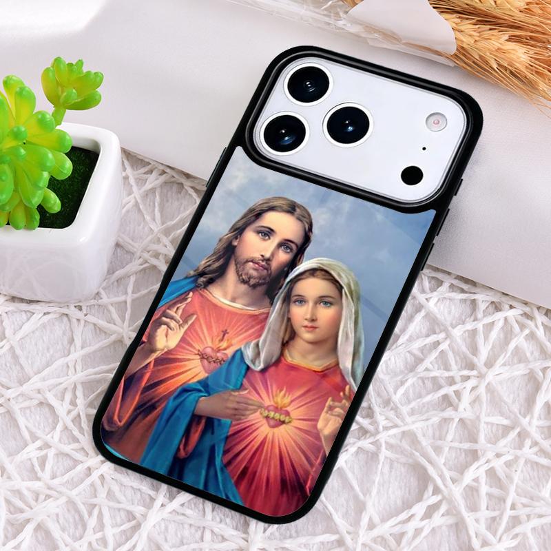 Virgin Mary And Jesus Shockproof Phone Case for iPhone 17 Air 16e 15 11 12 14 13 Pro Max Cover Coque