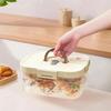 Refrigerator Food Preservation Box Clear Bread Box With Handle&Lid Moisture Proof Airtight Bread Food Container For Kitchen