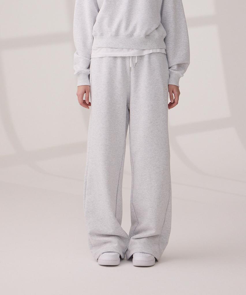 DANGLEDROP Dgdp Legline Wide Sweatpants White Melange