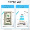 60pcs Money Card Holder With Sticker Plastic Dome Lip Balm Waterproof Rectangle Clear Cash Pouch DIY Gift for Christmas Graduate