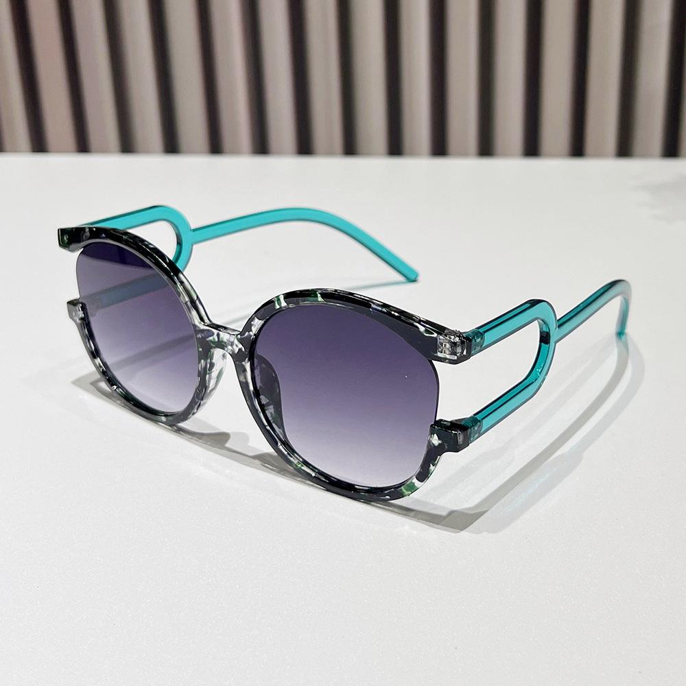 Round large frame personalized YK futuristic elements color sunglasses men's and women's fashion design sunglasses