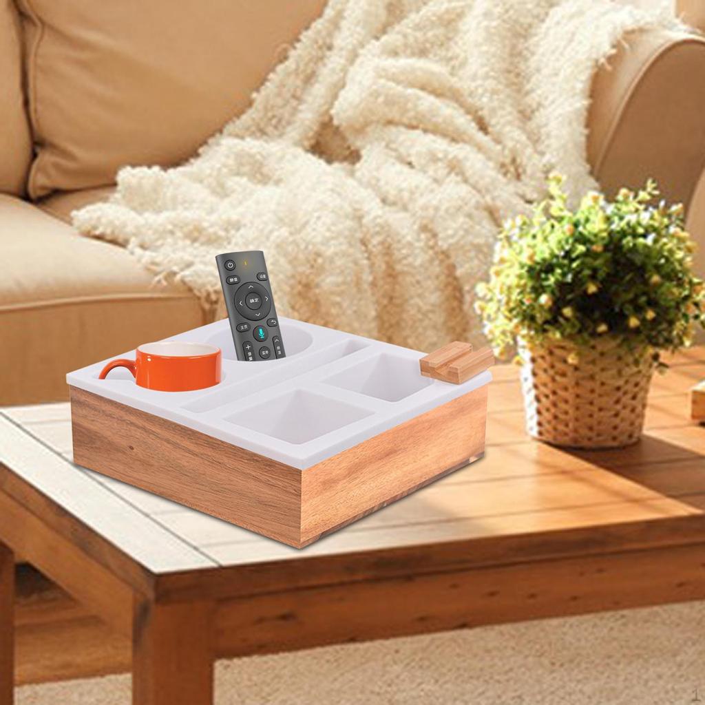 Органайзер-поднос с регулируемой подставкой для телефона для декора столешницы