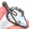 Dendrite Opal Handmade Copper Wire Wrap Jewelry Pendant 2.88" l2W20