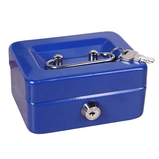 Мини-денежный ящик с замком безопасности и двумя ключами Компактный противоударный портативный многокамерный депозитный сейф для мелких наличных денег Металлическая шкатулка для драгоценностей