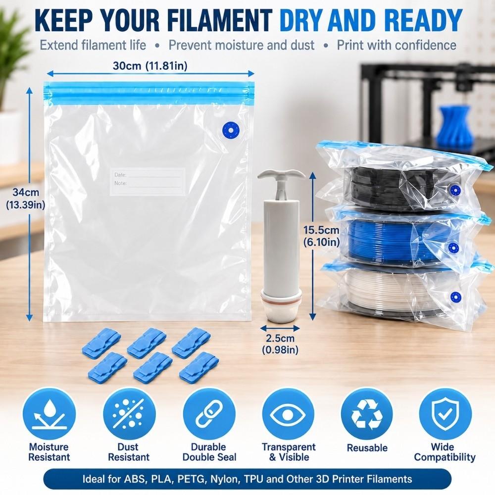 Reusable 3D Printing Material Bags 3D Filament Storage  Printer Material Organization