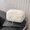 Ins Macaron Plush Cosmetic Bag Pencil Bag Girl Candy Color Hand Bag Bankquet Party Lady Cosmetic Bag Makeup Organizer 2024