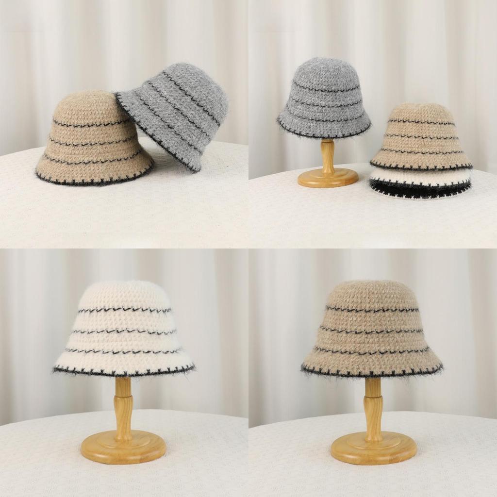 Вязаная панама с ушками для зимы и осени, повседневная