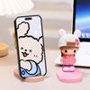 Resin Cute  Mobile Phone Holder Figure Model Cartoon Phone Bracket  Watching Tv
