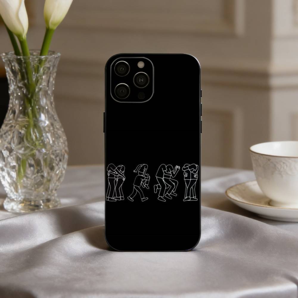 Чехол для телефона C-Catfish And B-Bottlemens Для iPhone 17pro, 16,15,14,13,12,11 X XR Plus, Других Мягкий Черный Чехол