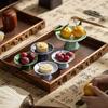 Поднос для чая, деревянная сервировка, блюда для еды, центральный элемент, фермерский журнальный столик, закуска для