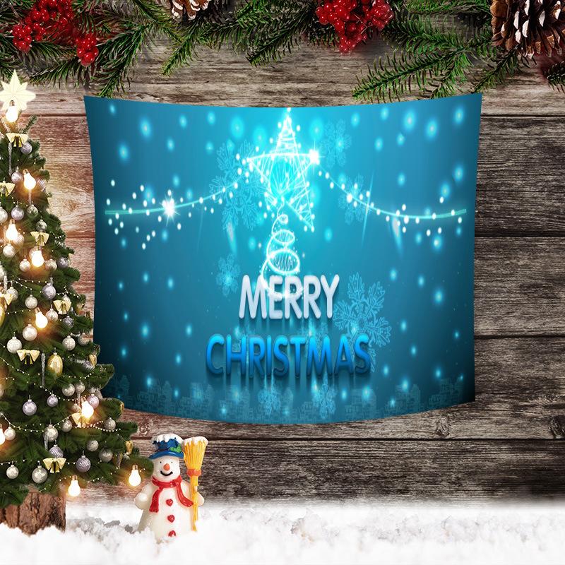 Рождественский гобелен Спальня Гостиная Декор Санта-Клаус праздничное настроение принт настенный фон