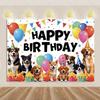 Birthday party decorations, cat, dog, happy animal, children's family backdrop, studio props2358