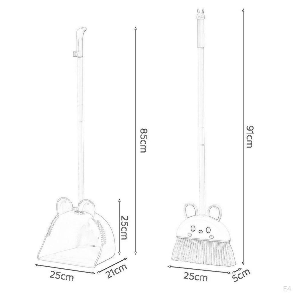 Household Cleaning Kit with Long Handled Broom And Dustpan