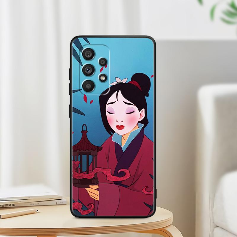 Аниме Девушка Мулан Крутой Для Samsung A53 A52 A33 A32 A51 A71 A21S A13 A73 A50 A22 A23 A03 A72 A54 A12 5G Черный TPU Чехол Для Телефона