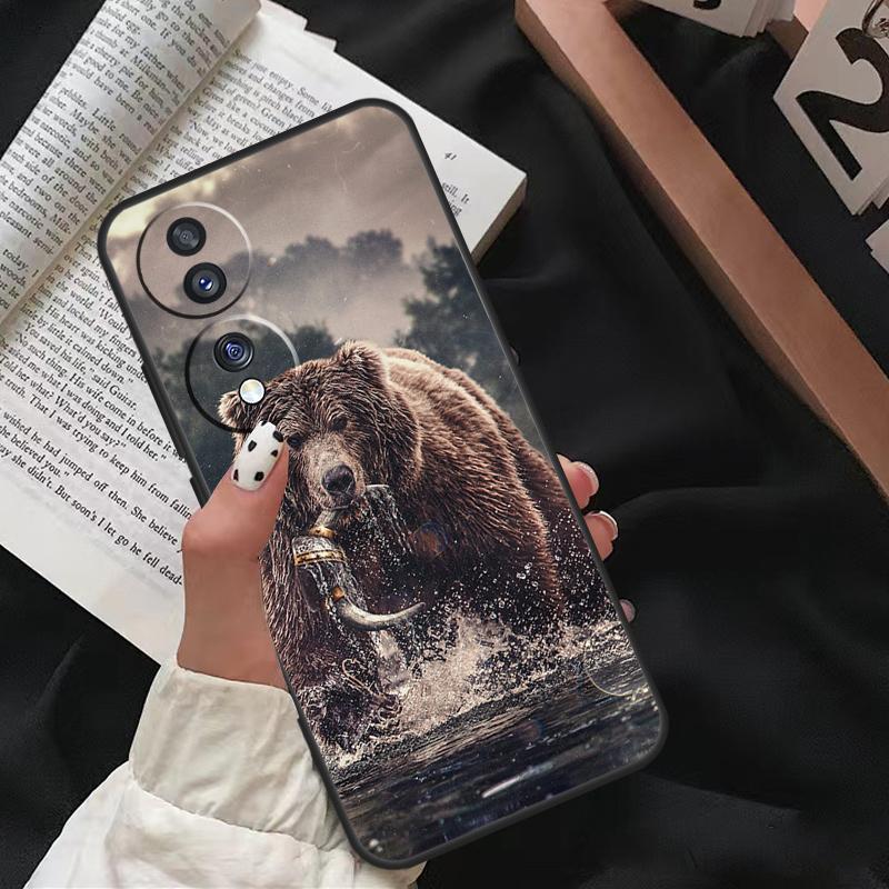 Чехол для телефона Honor с изображением Медведя Гризли Magic 8 6 7 Pro для Honor X9d X9c X9b X9a X8c X8b 200 400 50 70 90 Lite Win RT