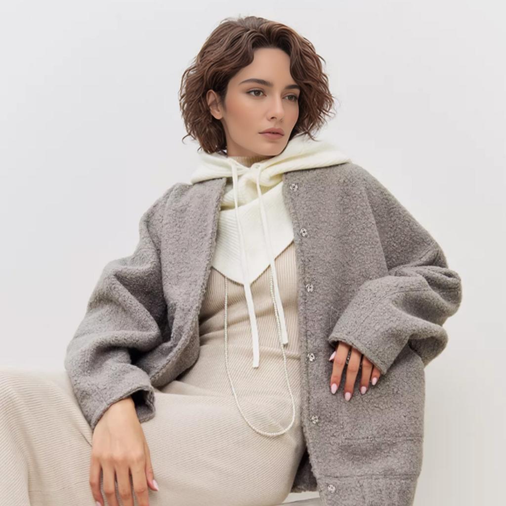 Winter Balaclava Hat Scarf  for Women Knitted Hooded Caps Outdoor Warm One-Piece Neck Collar Beanies Hats for Girls