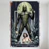 Тварь из Черной лагуны Винтажный фильм ужасов Металлическая жестяная табличка Ретро декор стен для дома Бар Клуб Мужская пещера Художественное украшение