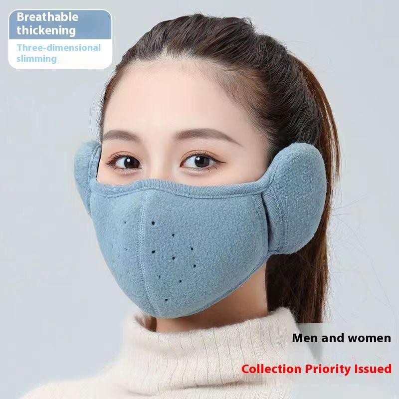 Осенне-зимняя теплая маска с флисовой подкладкой для защиты ушей, флисовая, мужская и женская, для верховой езды, ветрозащитная, холодная, дышащая