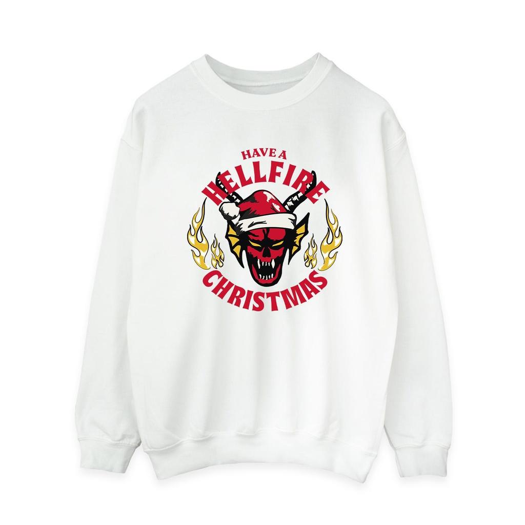 Netflix Womens/Ladies Stranger Things Hellfire Christmas Sweatshirt