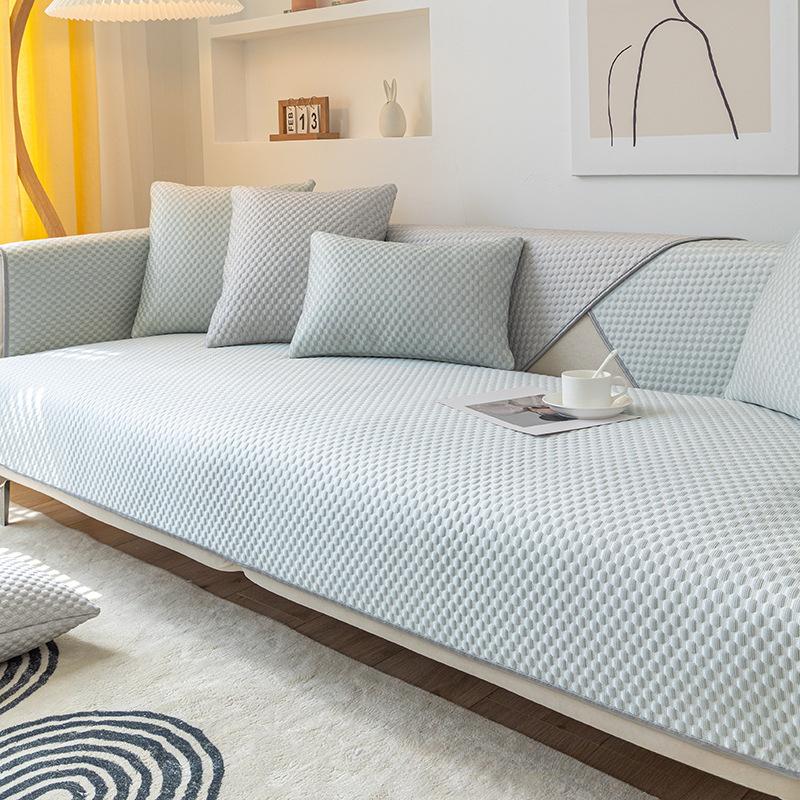 Sofa Cushion Summer Washed Non-Slip Mat Cushion Four Seasons Universal Affordable Luxury Style Leather Sofa Cover