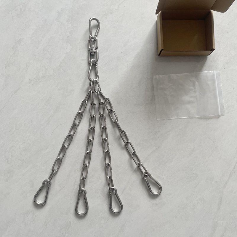 Цепь для подвесного кресла-мешка: 304 Черная нержавеющая сталь, Вращающийся крюк против запутывания.