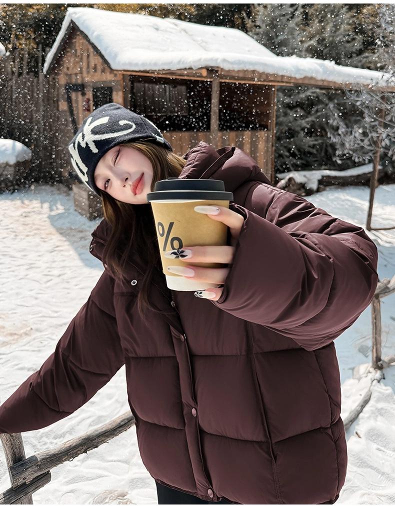 Women’s Short Hooded Windproof Thicken Warm Winter Jacket Outerwear