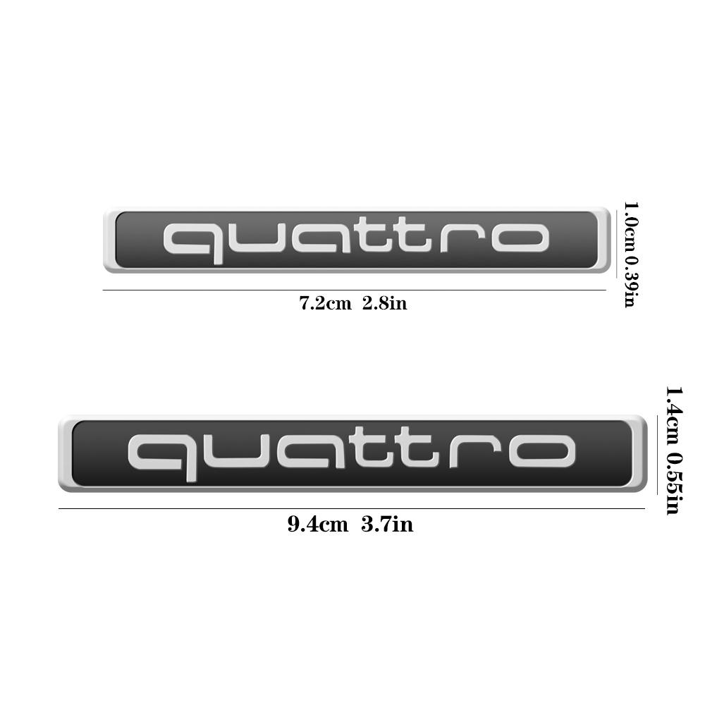 3D ABS QUATTRO Car Emblem Sticker Auto Body Trunk Decoration Decal For sq A7 A3 A4 B8 8P 8V B6 A5 A1 A6 Q3 Q5 Q7 Accessories