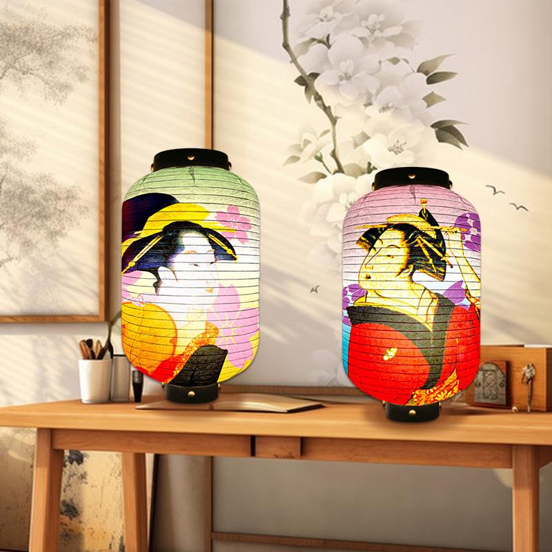 Уличный водонепроницаемый фонарь в японском стиле Ukiyo-e Bistro Ramen Restaurant Izakaya Sign Festival Party Wedding Decor Background