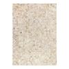 Living Room Rug In Recycled Leather White Checkerboard 120x170