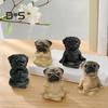 Meditating Dog Figurine Resin French Bulldog Statue Yoga Puppy Animal Sculpture Home Office Desktop Garden Decoration Ornament Festival Gift
