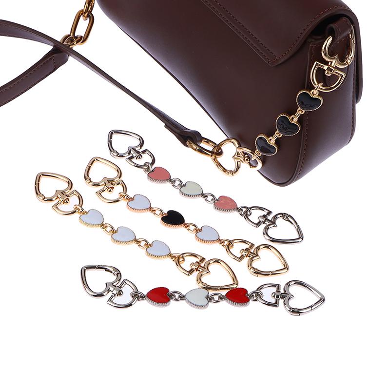 Bag Extension Chain Crossbody Heart-Shape Chain Strap Handbag Diy Hanging Buckle