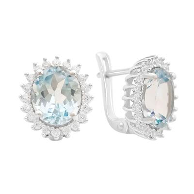 Серебряные серьги с натуральным топазом 7.345ct (2167778)