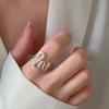 Xiaomi 925 Sterling Silver Rings For Women Geometric Fine Jewelry Finger Adjustable Wide Wave Line Ring For Party Birthday Gift