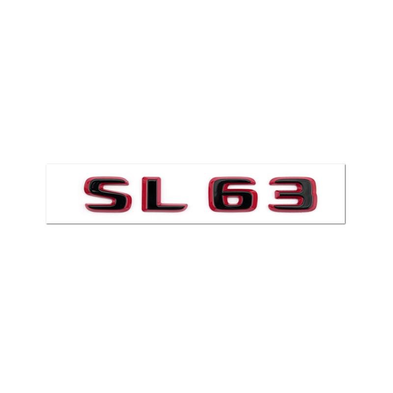 Подходит для задней наклейки с буквами Mercedes Benz C63S GT63S S63LGLE53 SL63S модификация W205 W206 C190 X290 W167 черная красная версия