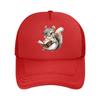 Watercolor Squirrel With Glasses Reading Book Home Decor  Mesh Baseball Cap Hip Hop