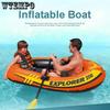 Лодка для приключений на 2 человека, надувная лодка, каяк, лодка для ручной гребли, рафтинга