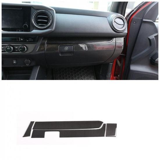 Накладка на панель центральной консоли для второго пилота из углеродного волокна для Toyota Tacoma 2015-