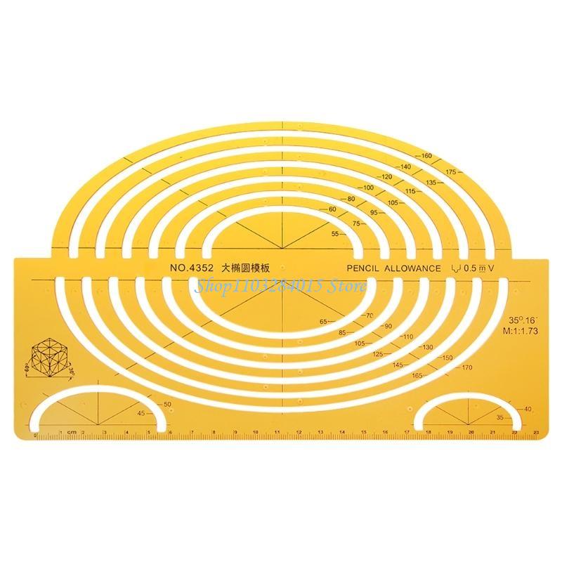 R6FF K Resin Chart Symbol Drafting Template Ruler Stencil Measuring Tool Student
