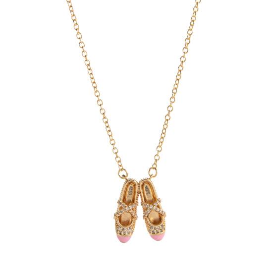 Ballet Shoes Necklace Ballerina Shoes Pendant Necklace Dainty Ballet Dancer