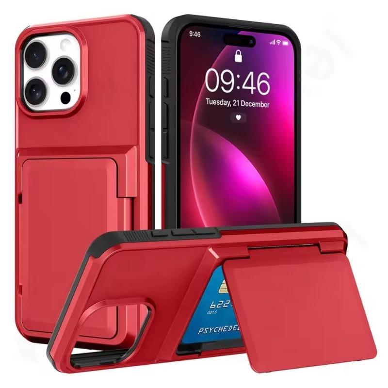 Чехол для iPhone 16 15 14 13 12 11 Pro Max Plus, кошелек, держатель для кредитных карт, слот для удостоверения личности, прочный защитный противоударный чехол