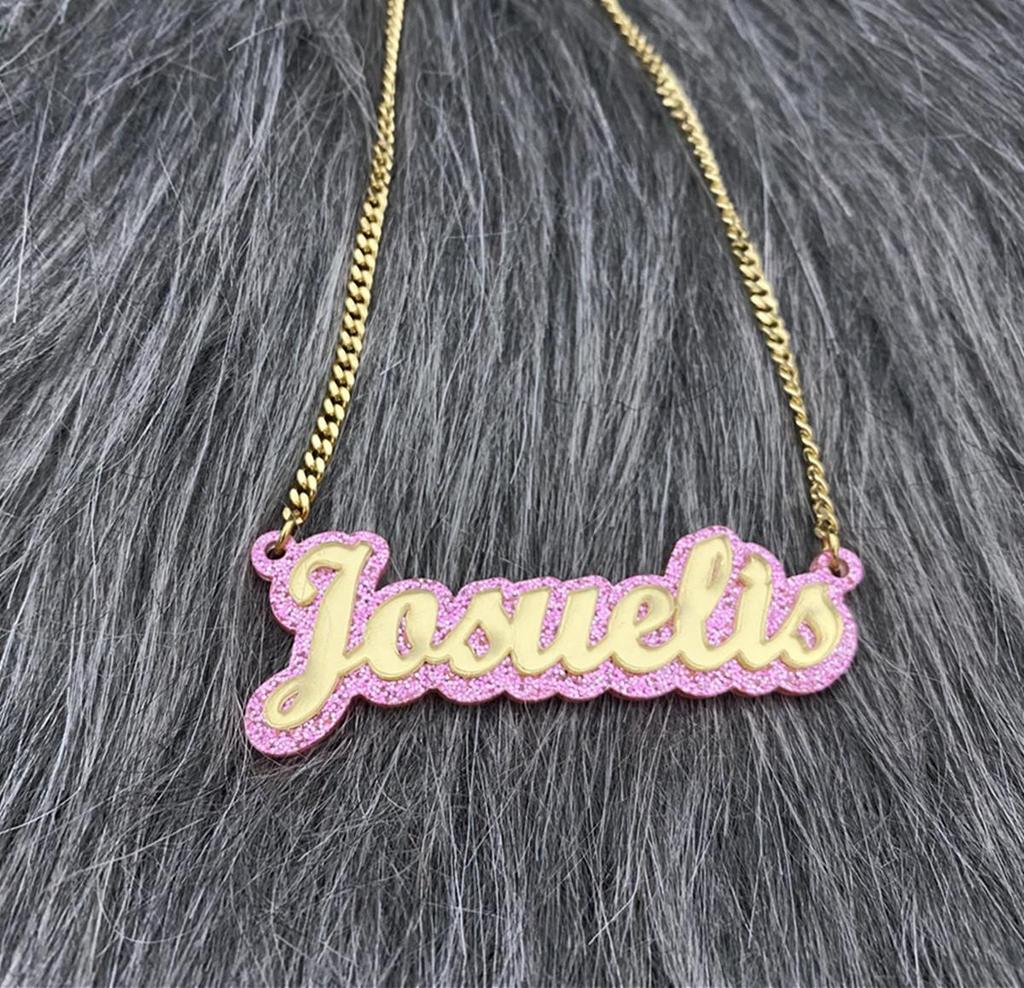 Акриловое ожерелье с именем из английских букв на заказ - европейский и американский стиль