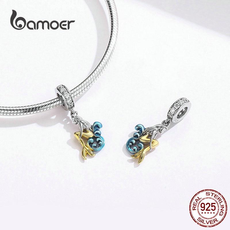 BAMOER. Кулон в виде русалки из стерлингового серебра 925 пробы