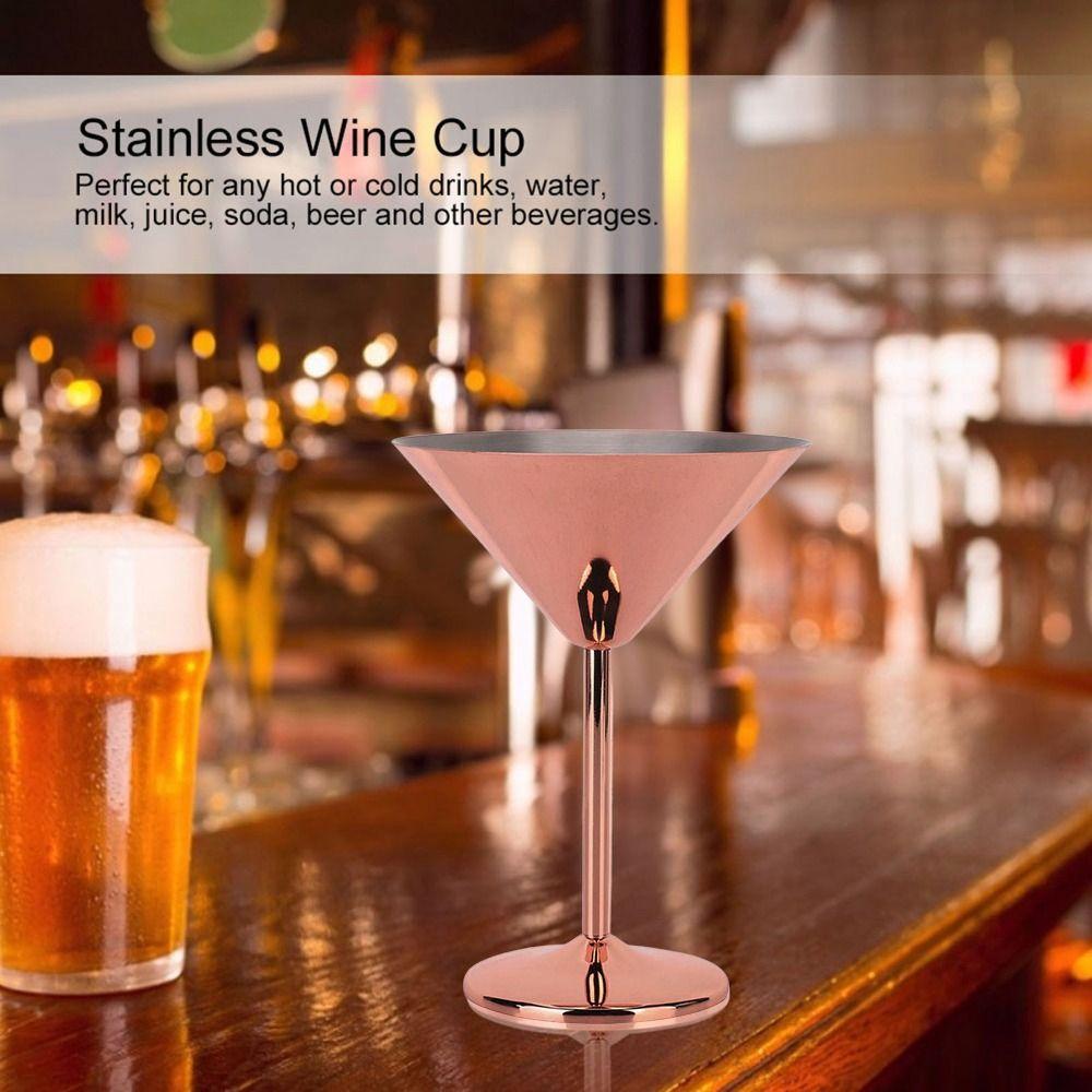 200ml Champagne Toasting Cup Stainless Steel Stainless Steel Martini Glass Red Wine Goblet Party