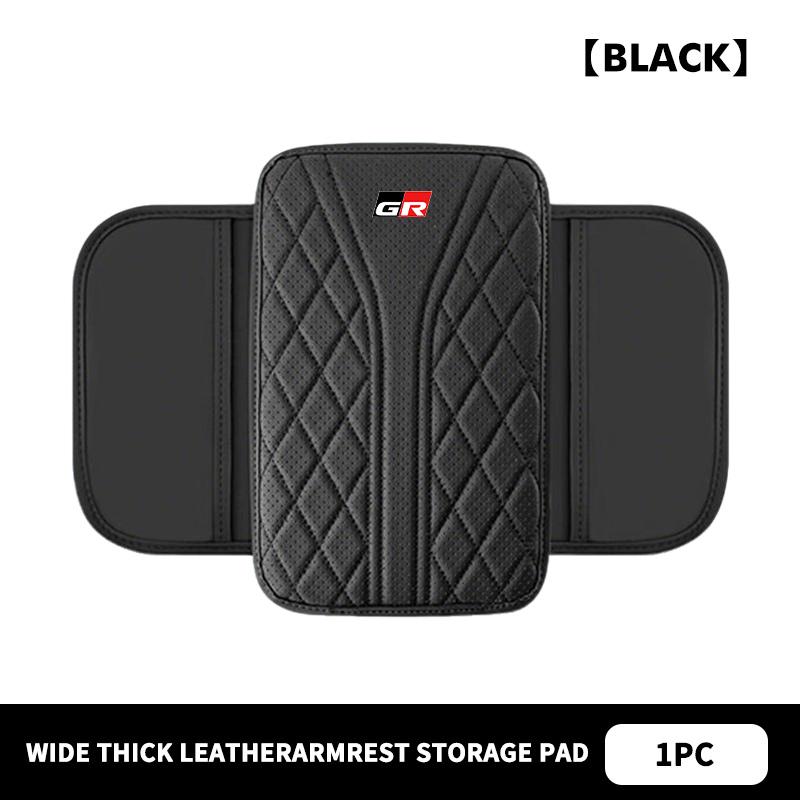 For Toyota Car Armrest Box Pad Leather Armrest Mat Auto Storage Accessories GR Sport Camry Prius Auris Crown Yaris Corolla CHR