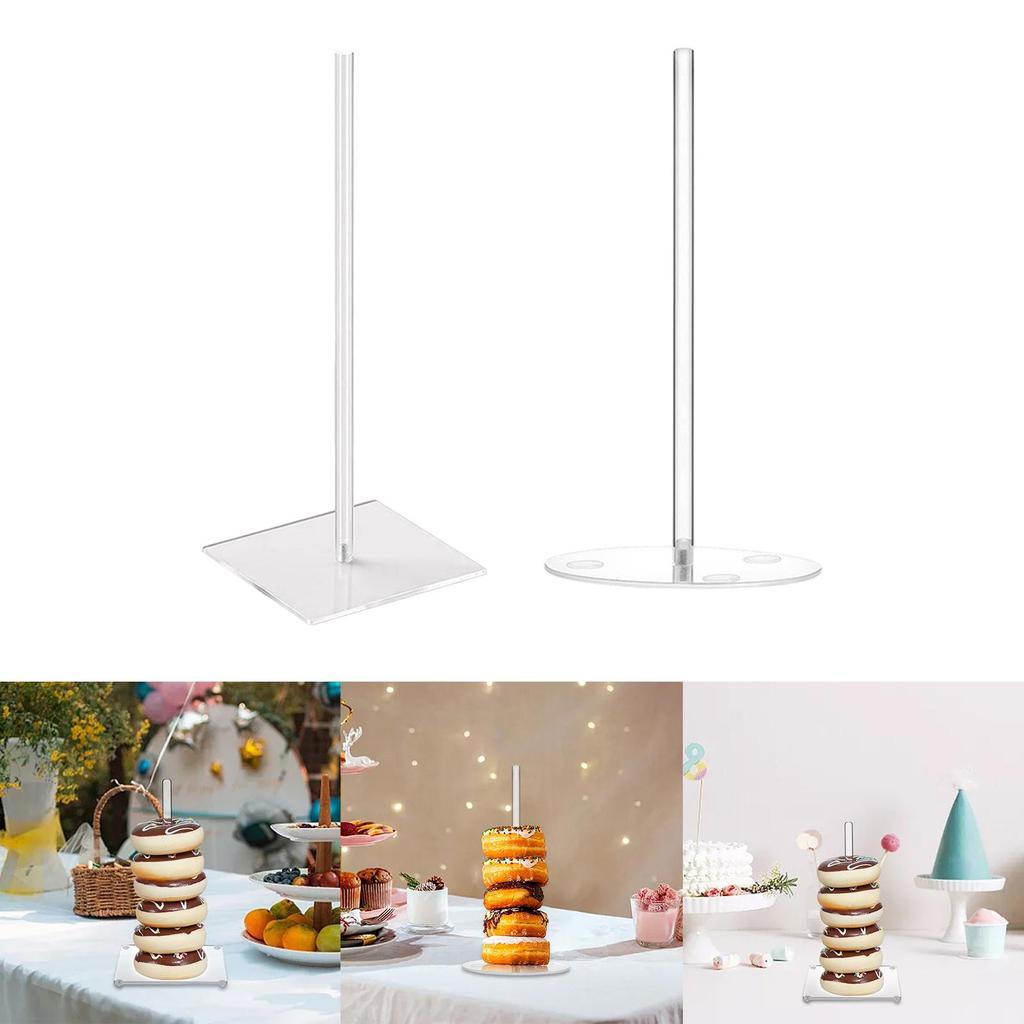 Acrylic Donut Stand Durable Table Centerpiece Bagel Display for Graduation Wedding Anniversary Baby Shower Thanksgiving