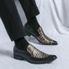 Men's European & American Pointed Toe Leather Loafers - Large Size Slip-On